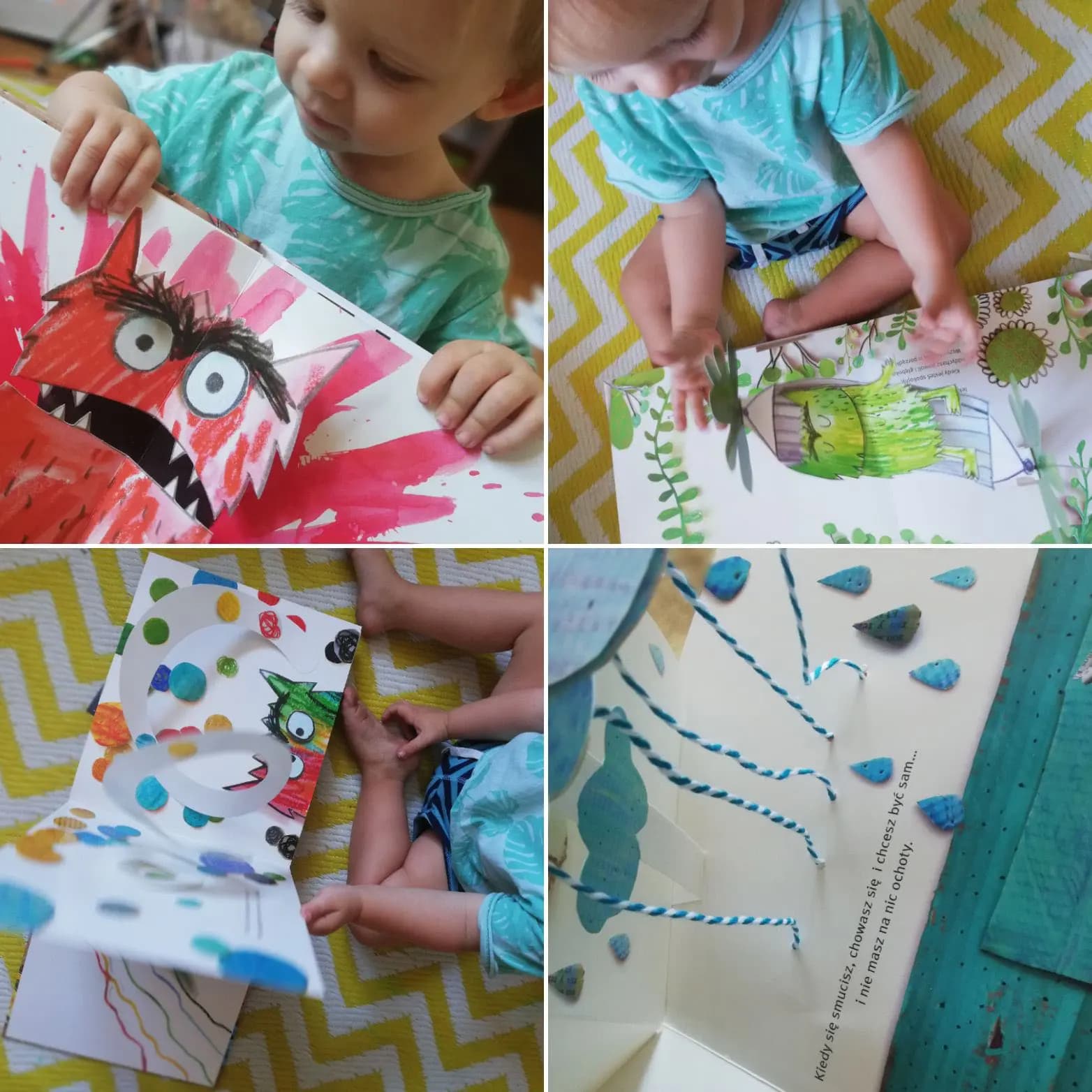 Kolorowy potwór pop-up