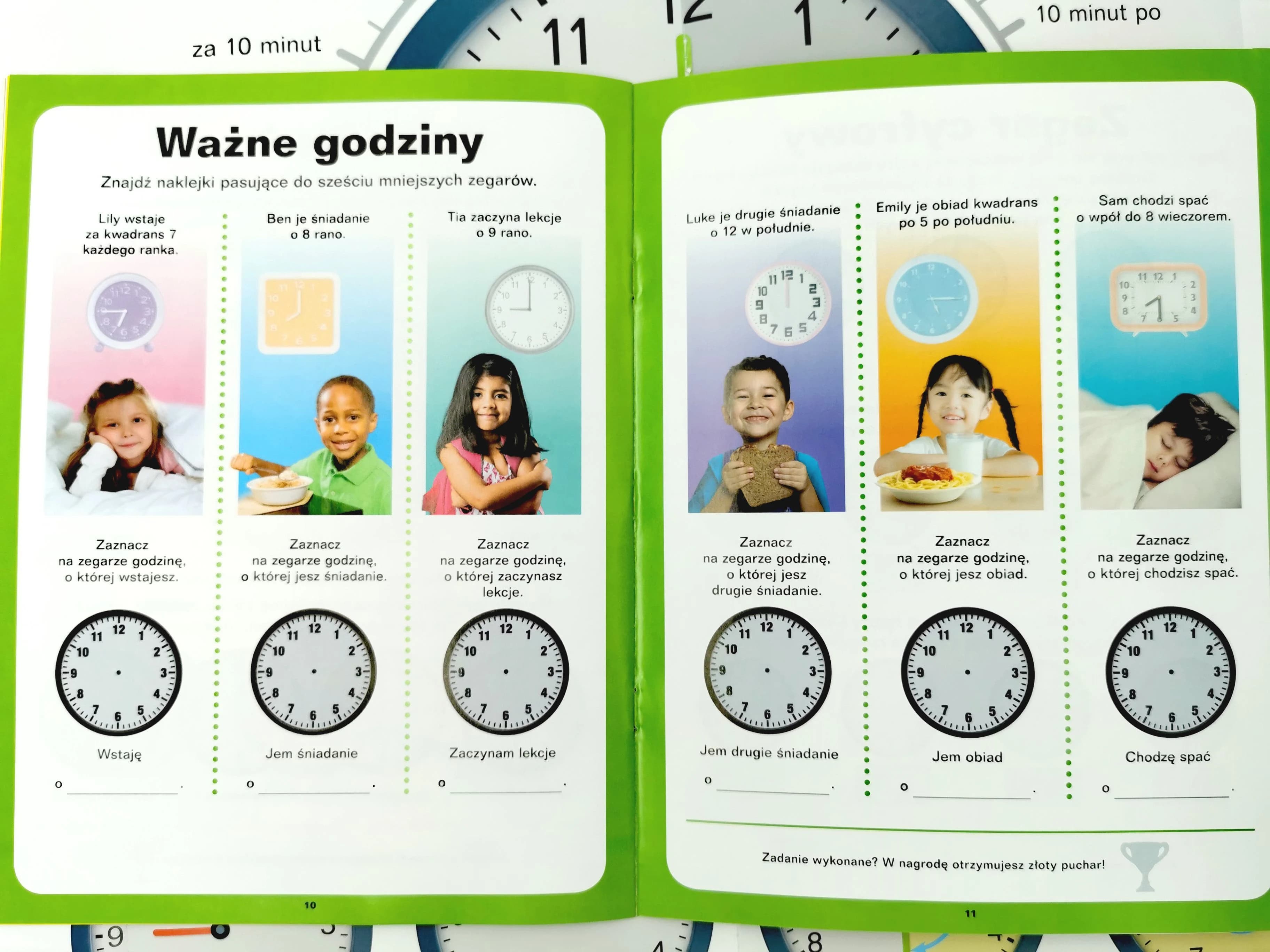Która godzina? Zeszyt z naklejkami