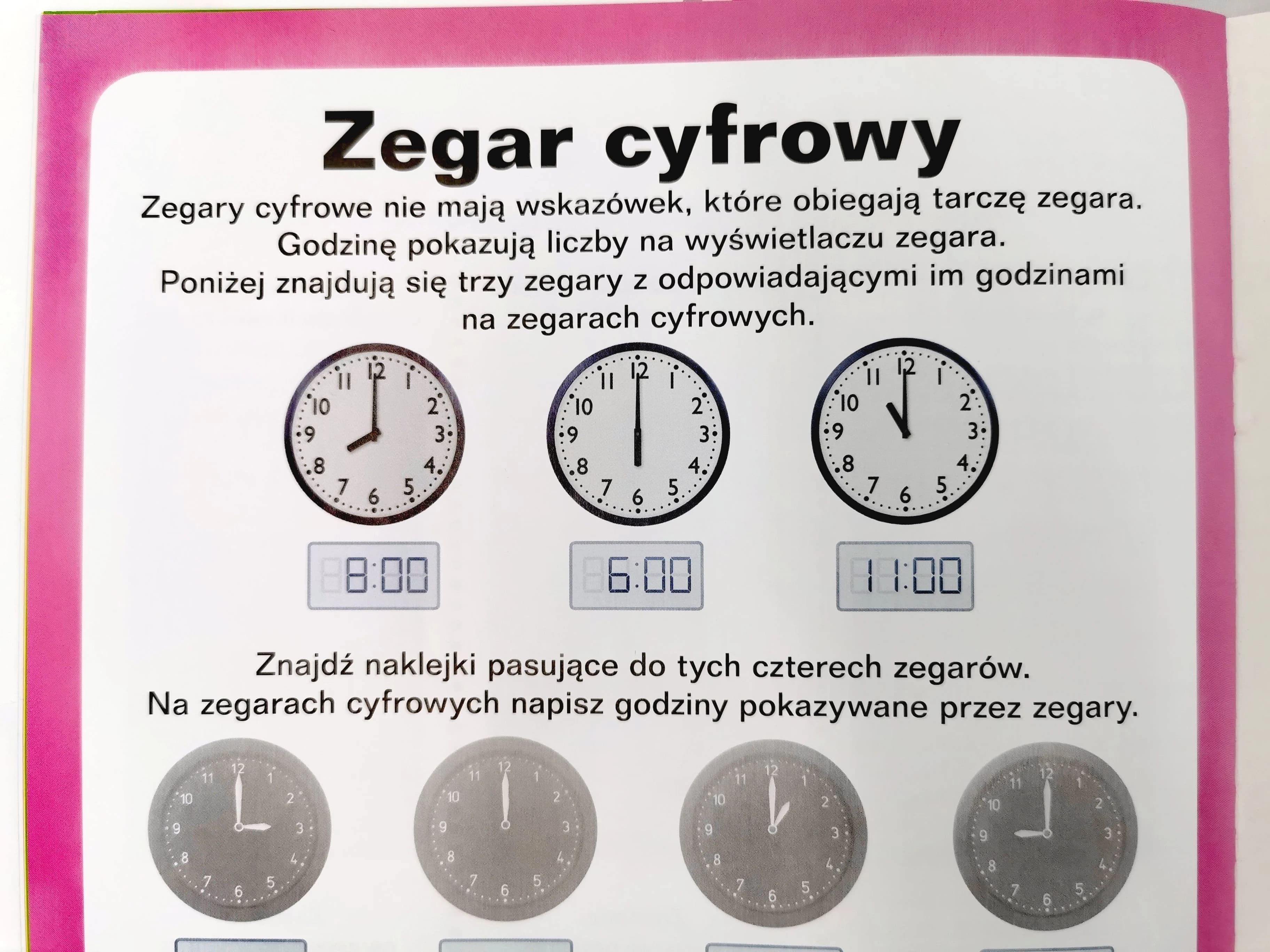 Która godzina? Zeszyt z naklejkami